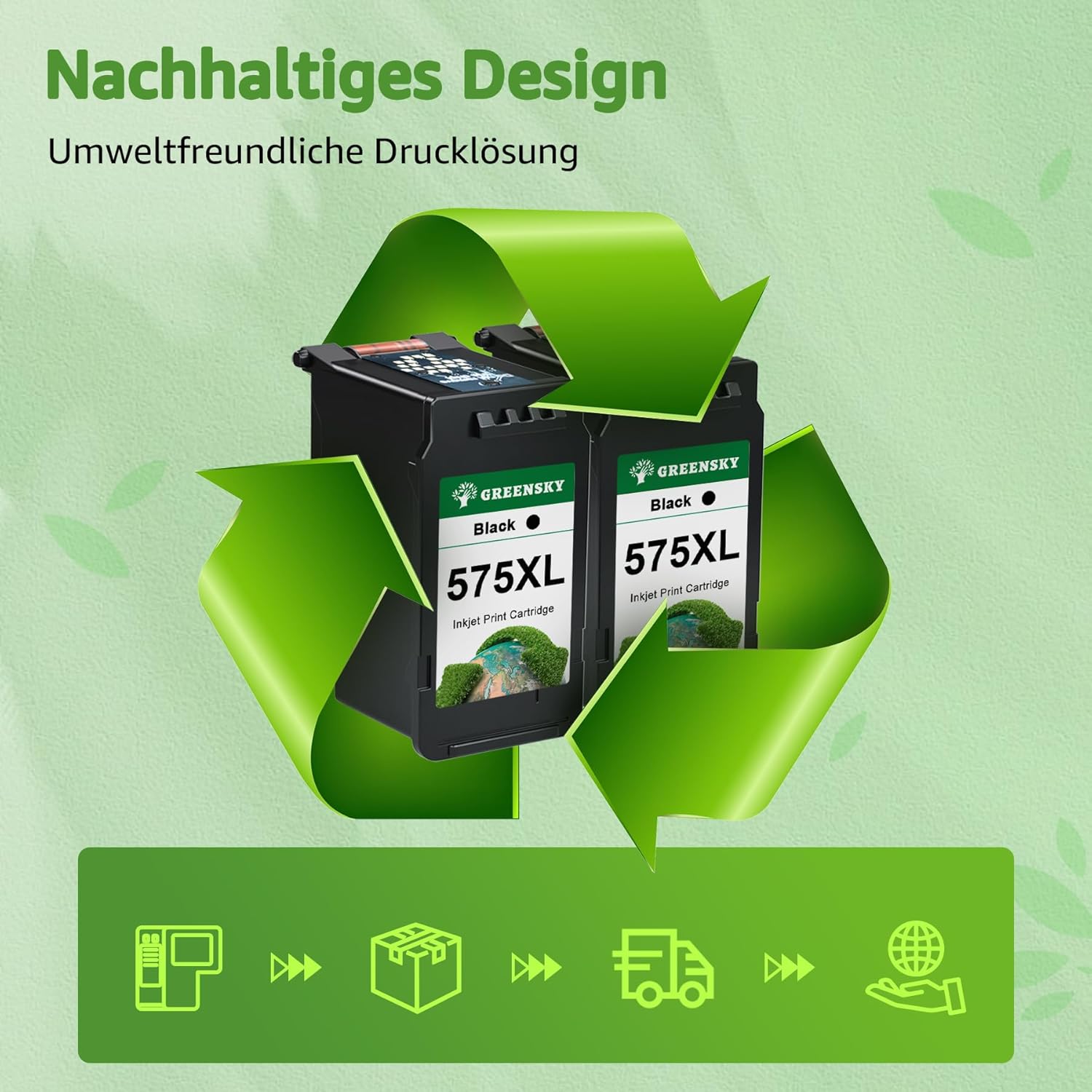 Thumbnail 6 de GREENSKY 575XL PG-575XL Schwarz 2x