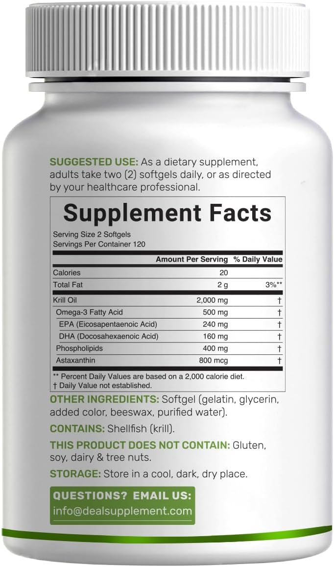 Detalle 2 de DEAL SUPPLEMENT Krill Oil 2,000 mg