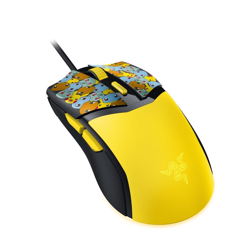 Detalle 1 de Razer Cobra Pokémon Kanto Starters Edition: Ratón Gaming ligero con 8500 DPI y Chroma RGB