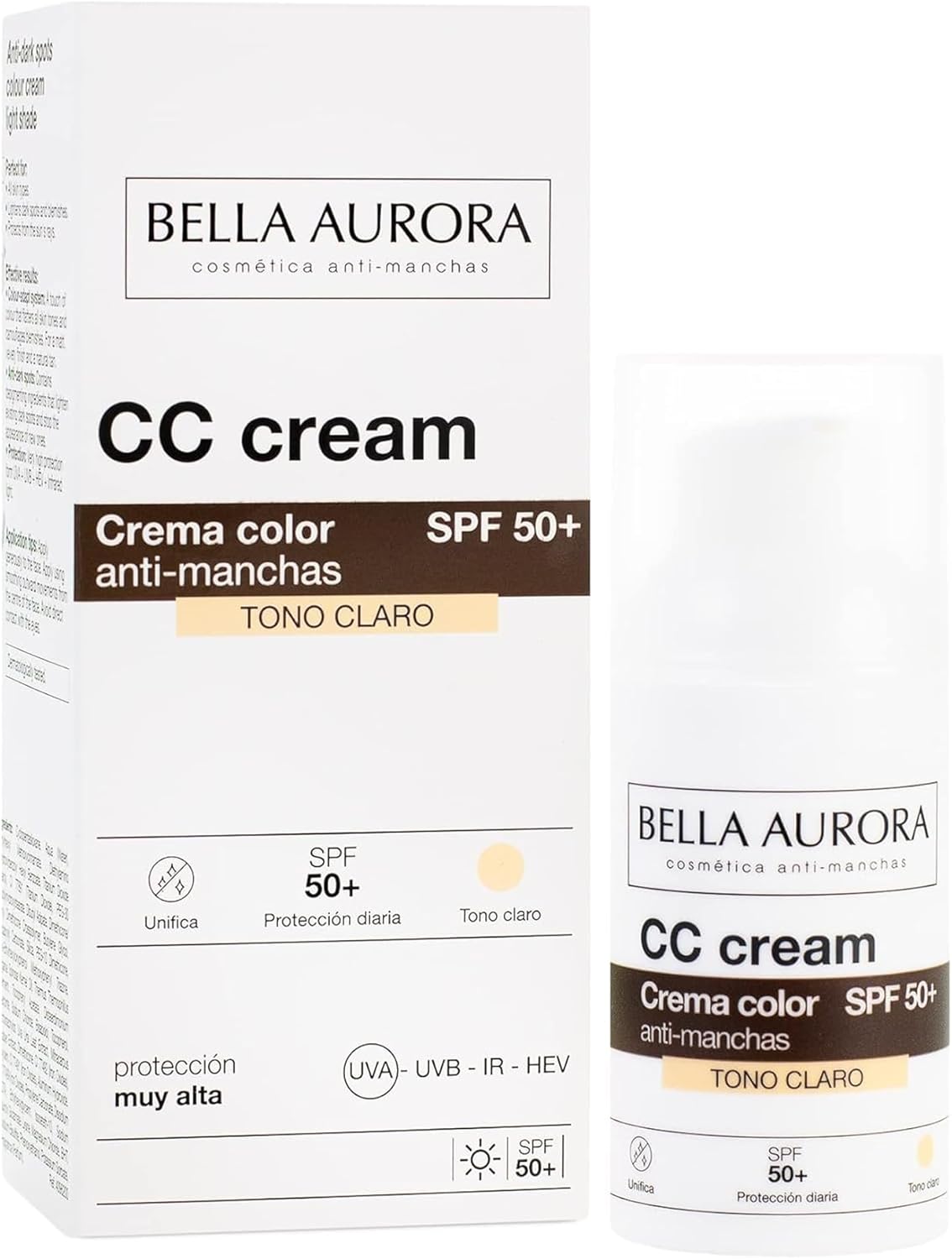Detalle 2 de BELLA AURORA CC Cream Antimanchas SPF50+ 🌞 Tono Medio