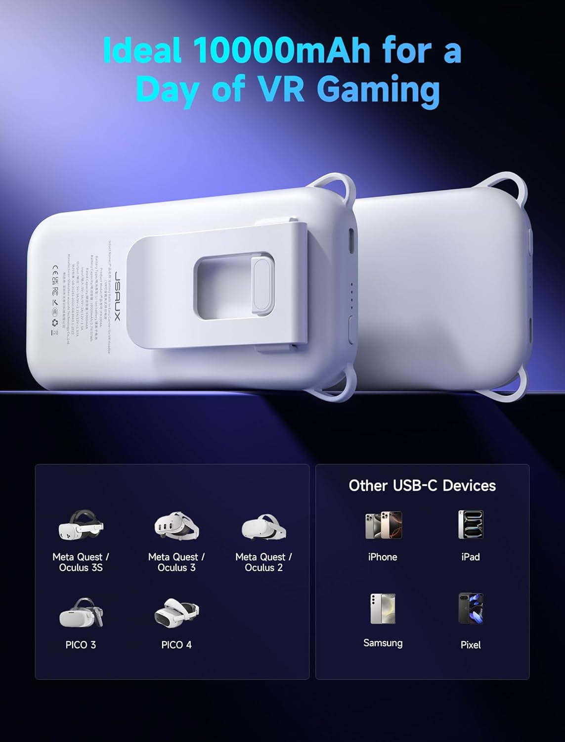 Thumbnail 6 de JSAUX Batteria 10000mAh per visori VR