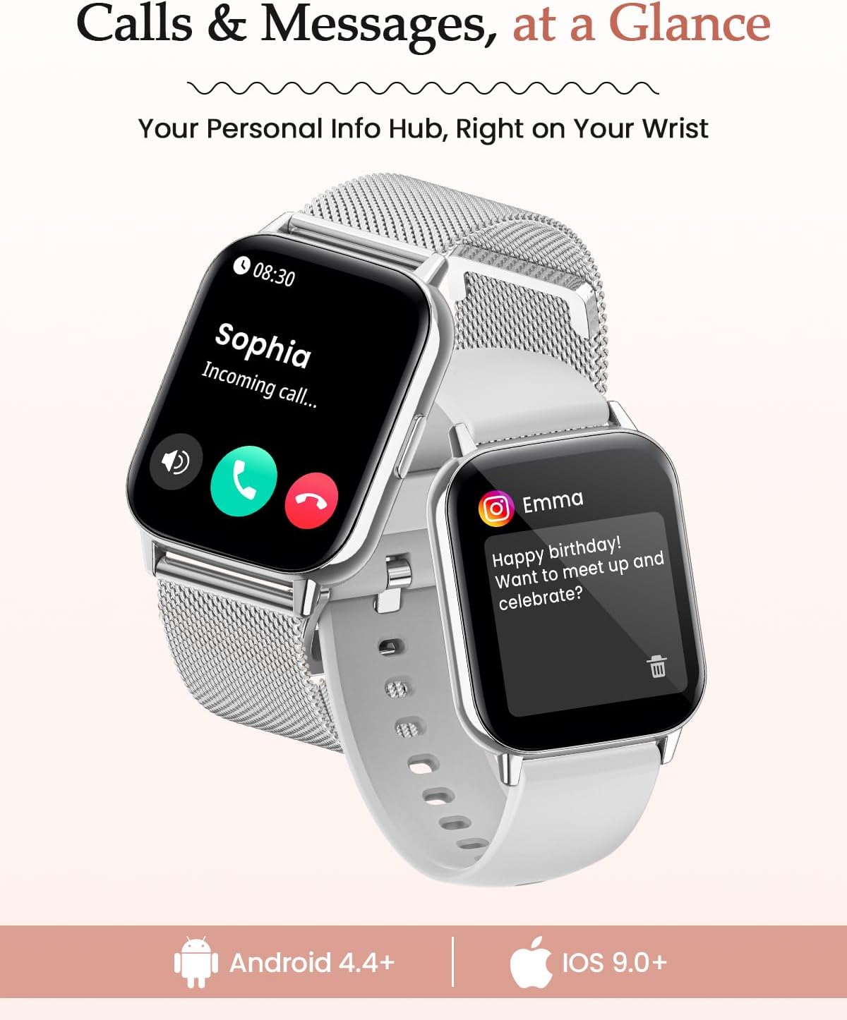 Thumbnail 6 de 2026 Nouveau Montre Connectée Femme — Écran AMOLED 1,85", Santé féminine et 113+ modes sportifs