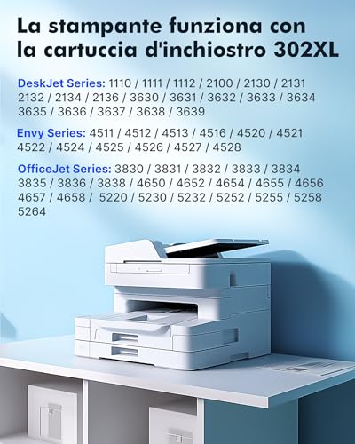 Thumbnail 2 de Heroil 302 XL 302XL Cartucce Nero e Colore per HP Envy 4520/OfficeJet 3830–3835 (2-Pack) Compatibili con DeskJet 3630/3634
