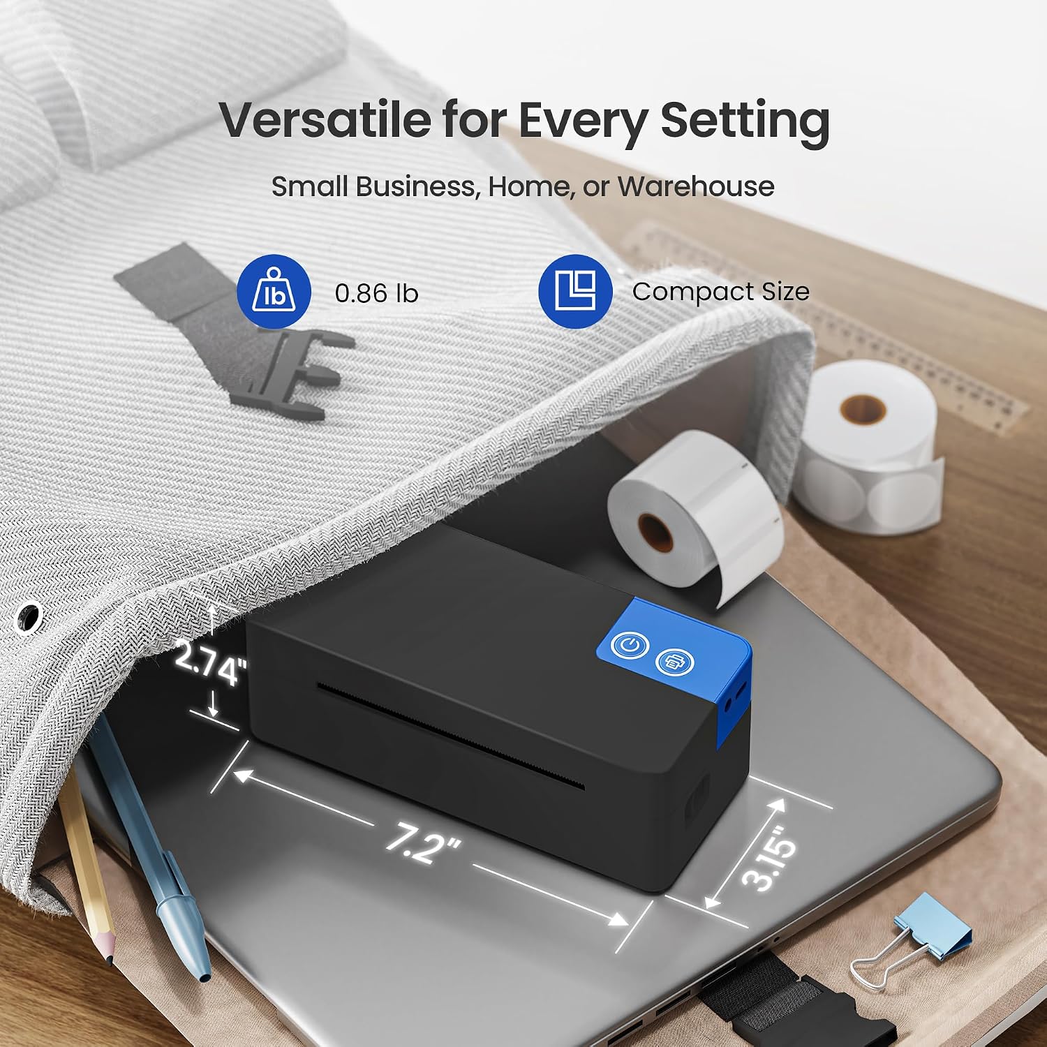 Thumbnail 4 de ETIKEZ Bluetooth Shipping Label Printer: 4x6 Thermal Printer for Business Parcels