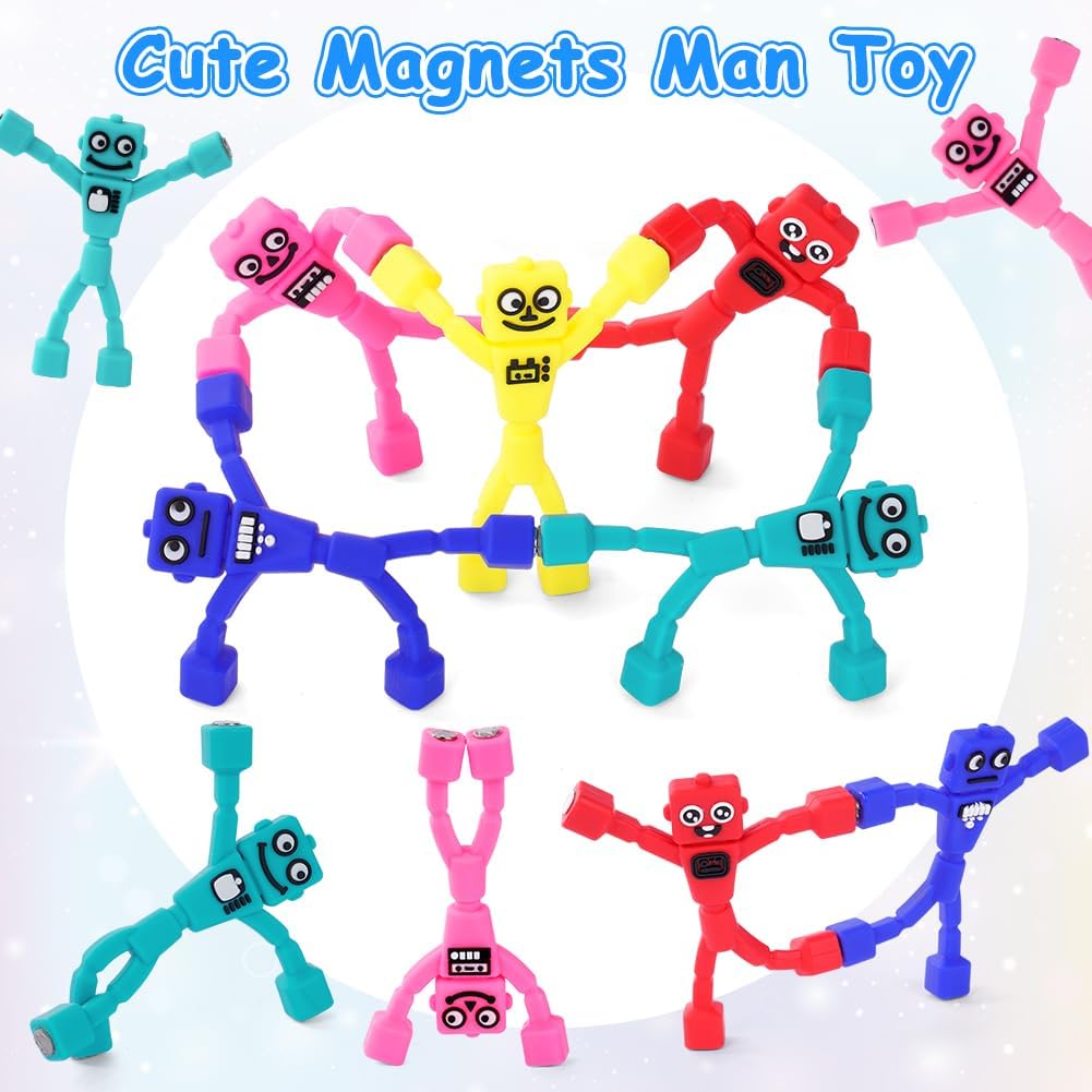 Thumbnail 3 de AUAUY 5797831 magnetische robotfiguren, set van 10 kleurrijke koelkastmagneten