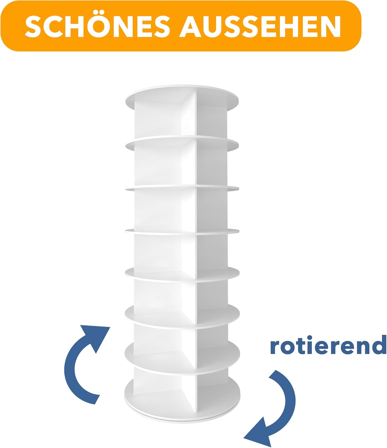 Thumbnail 6 de SpaceAid 7-Tier Rotating Shoe Rack Tower