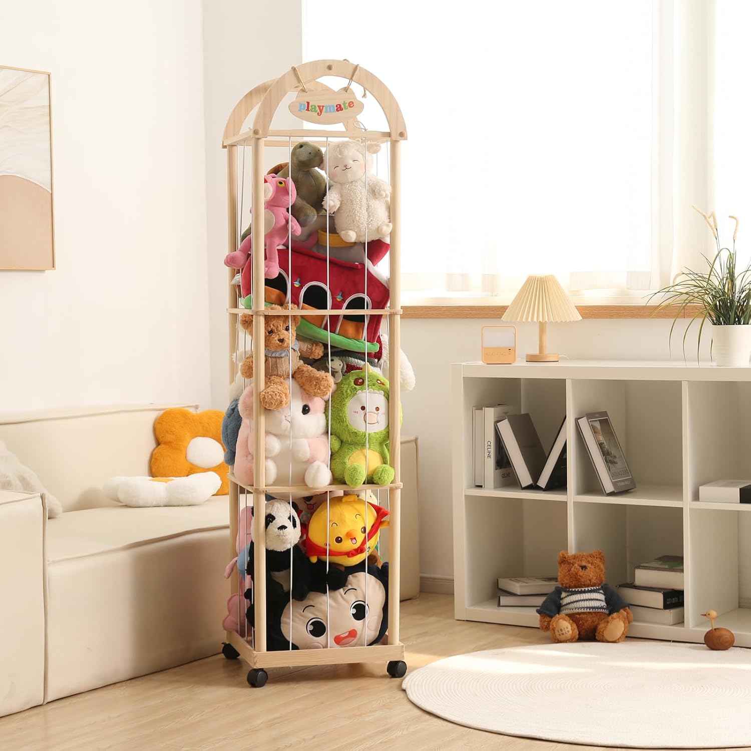 Stofftier-Aufbewahrungs-Organizer 156 x 39 x 39 cm