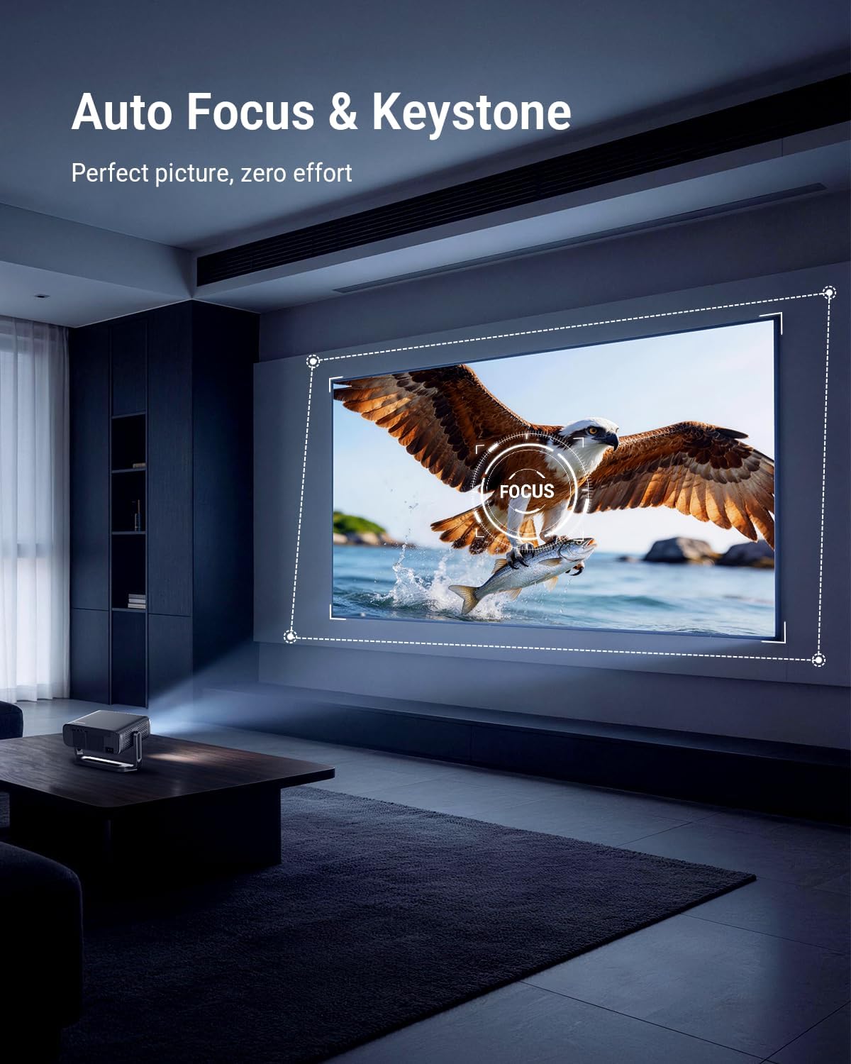 Thumbnail 6 de Smart 4K Projector with Google TV Bundle — 2500 ANSI, Auto Focus, WiFi & Bluetooth