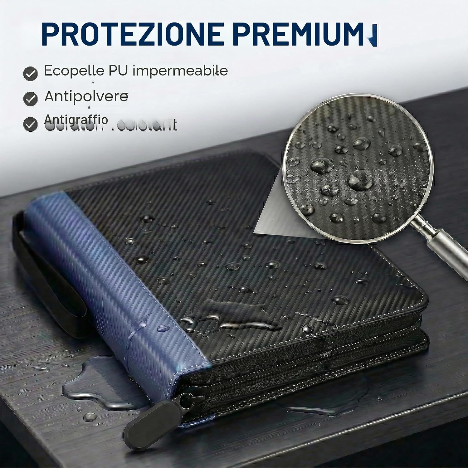 Thumbnail 4 de KORVORIA Album Porta Carte: 440 Tasche, 55 pagine, PU impermeabile, blu