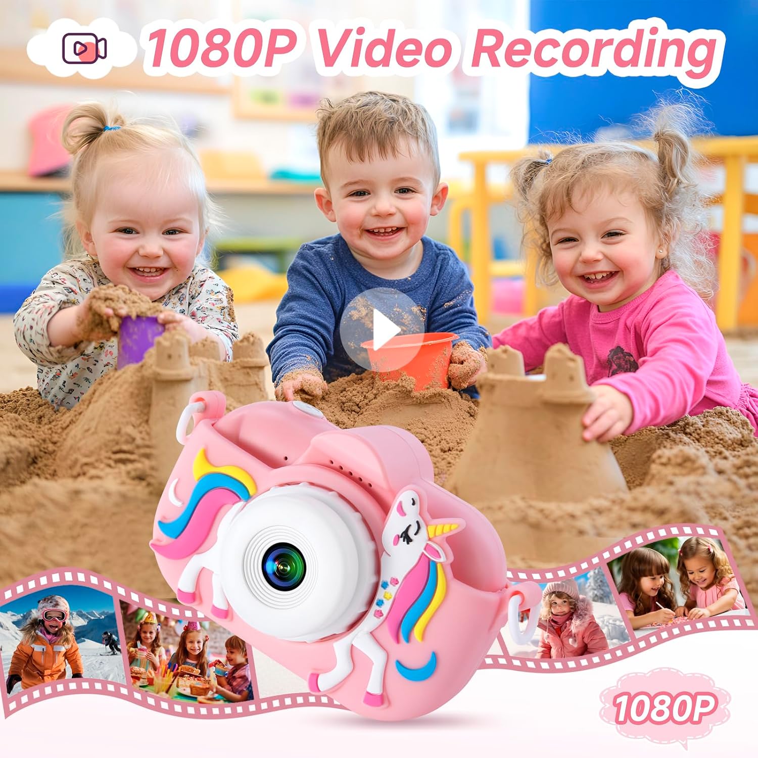 Thumbnail 4 de Kids Camera 1080P Digital with 32GB Card