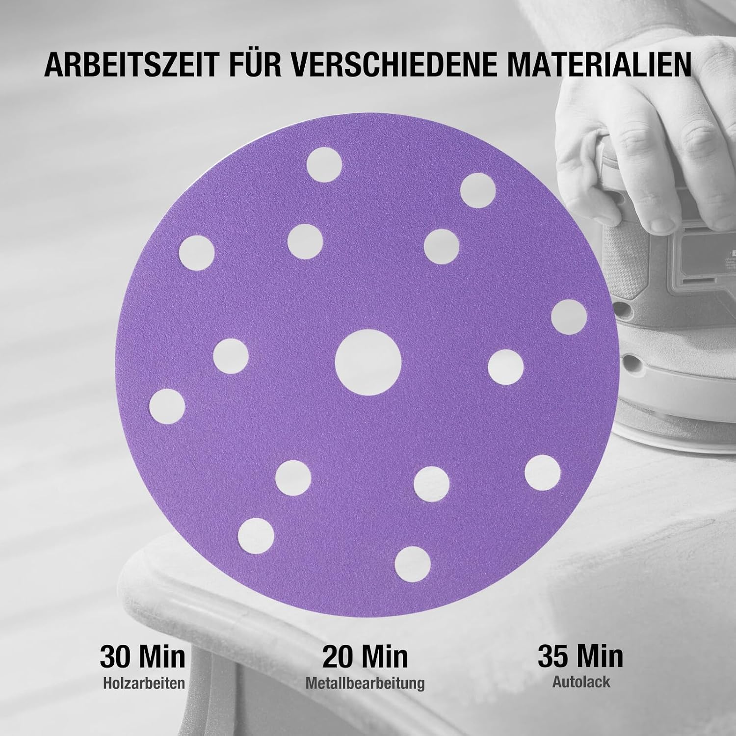 Thumbnail 4 de 50 Stück Schleifpapier 150 mm Keramik 600 Körnung