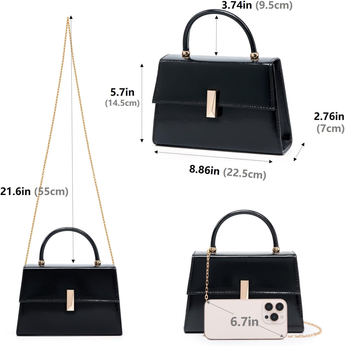 Detalle de Gurina Evening Handbag in PU Leather