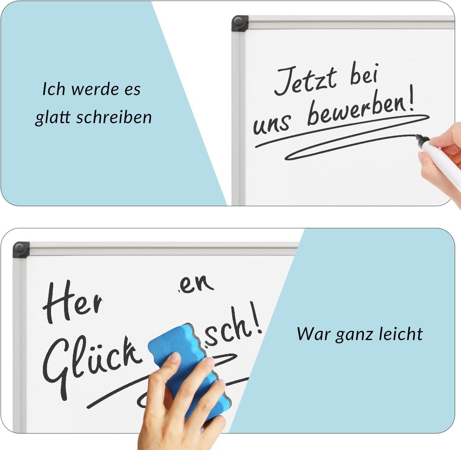 Thumbnail 3 de XIWODE Whiteboard 60x45 cm mit Stiftablage – magnetisch, beschreibbar, kratzfeste Oberfläche