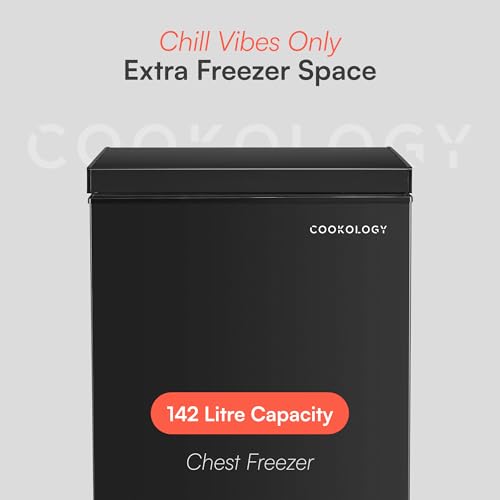 Thumbnail 4 de Cookology 142L Freestanding Chest Freezer - Adjustable Feet - Black