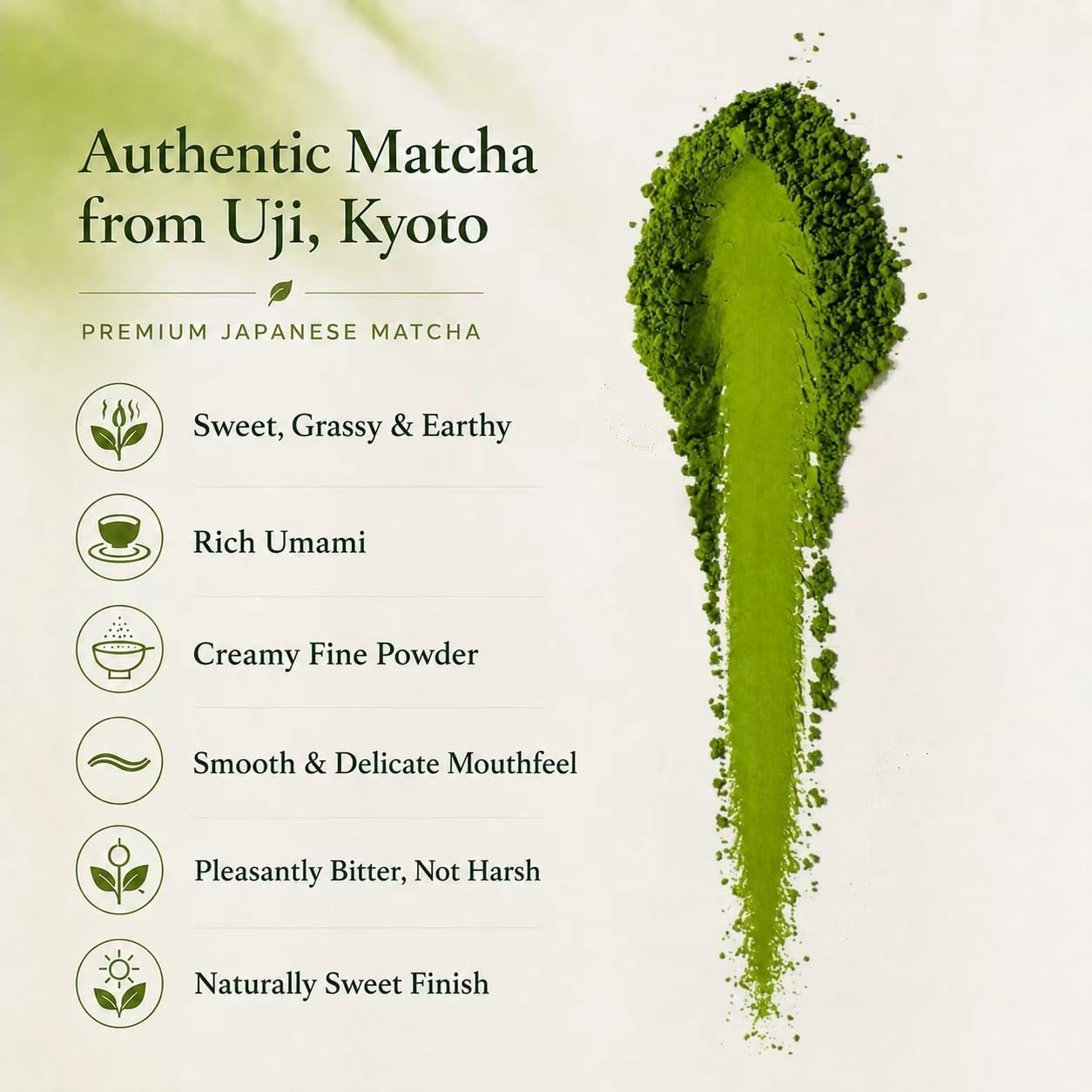 Detalle de YYCY Uji Matcha Powder, Stone-Ground in Kyoto, 50g