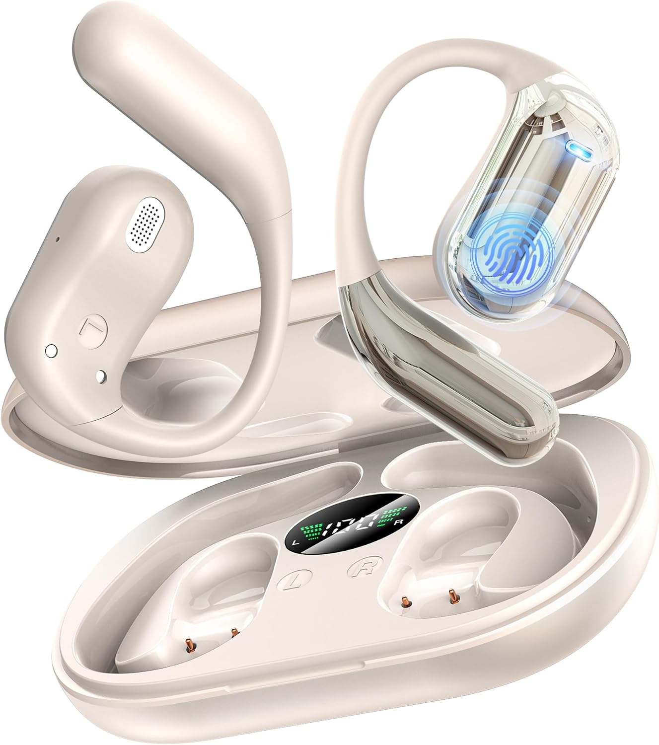 Detalle de Cuffie Bluetooth Auricolari 5.4 Open Ear Sport: comfort e autonomia fino a 50 ore