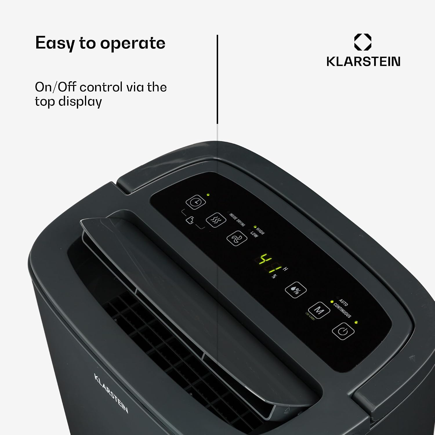 Detalle 1 de Klarstein DXJ2-DryFy-20-grey 20L Dehumidifier and Air Purifier