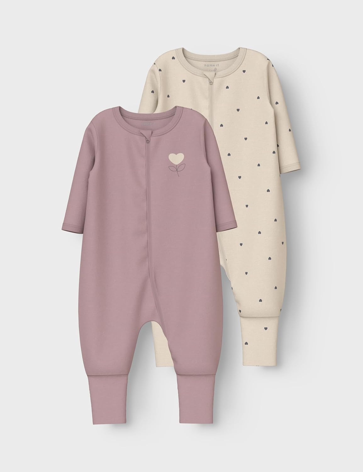 Detalle de NAME IT Nbfnightsuit 2P Zip FF Heart Noos Donna