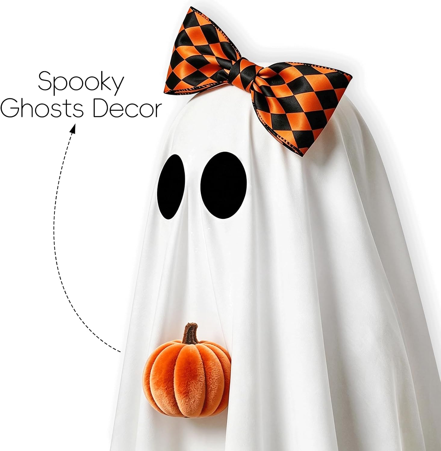 Detalle de Zesua ZS122 Lighted Halloween Ghost Decor, 2-Pack with Warm White LEDs