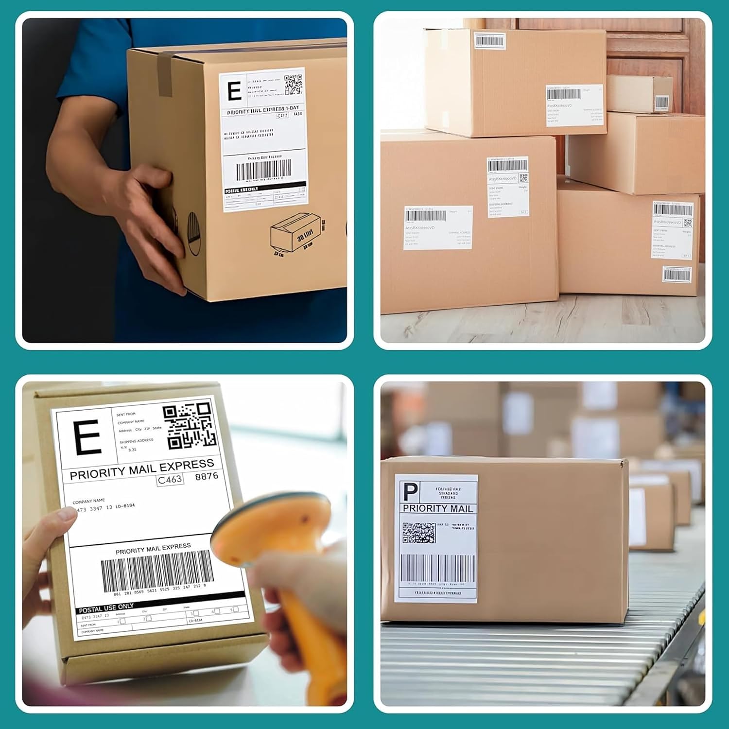 Detalle de Double Dragon 100 x 150 mm Premium Coated Direct Thermal Labels for Zebra & MUNBYN (10 rolls, 5000 labels)