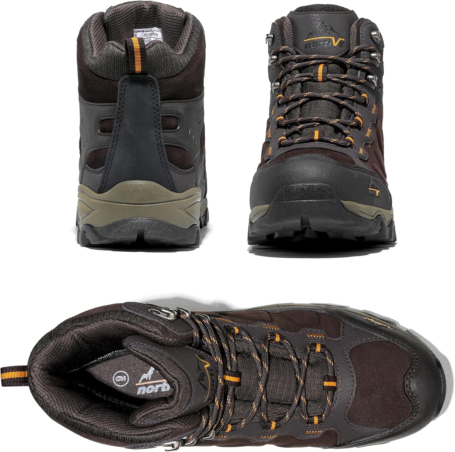 Detalle 2 de NORTIV 8 Men’s Waterproof Mid Hiking Boots, Paladin Outdoor Trekking Shoes
