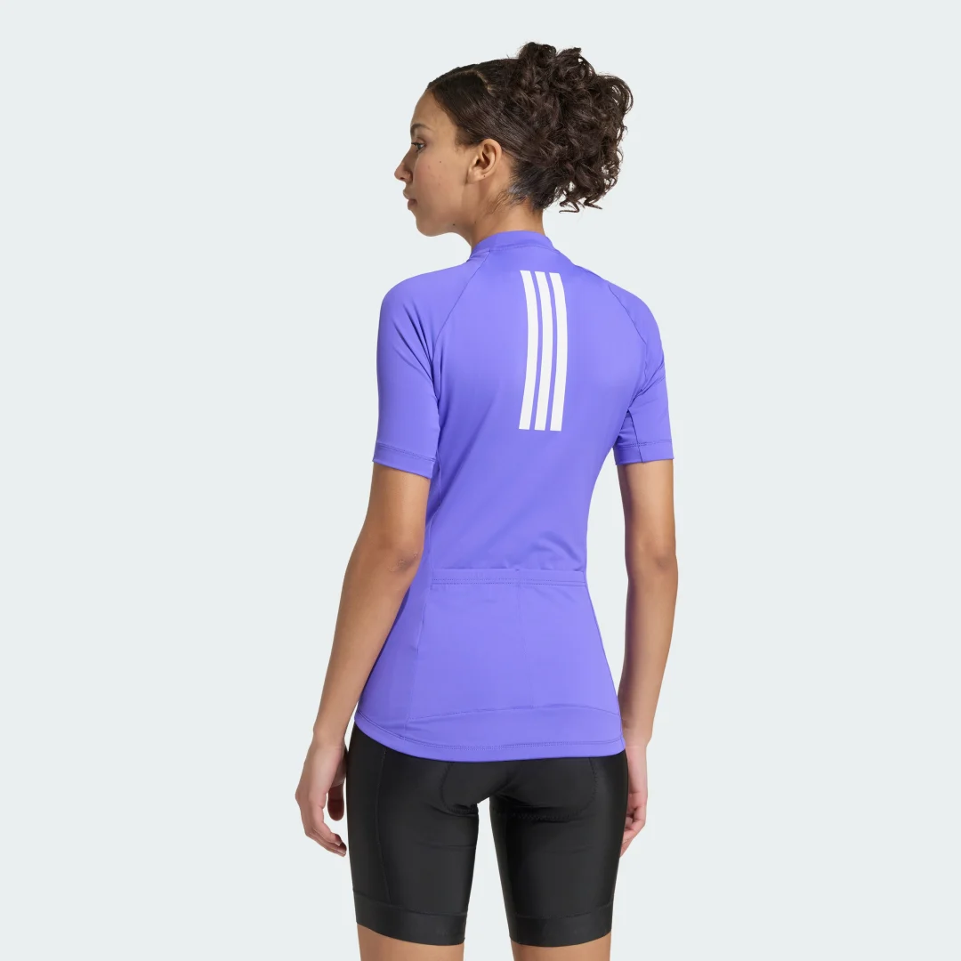 Detalle 2 de Maillot de ciclismo Essentials de Adidas – color violeta