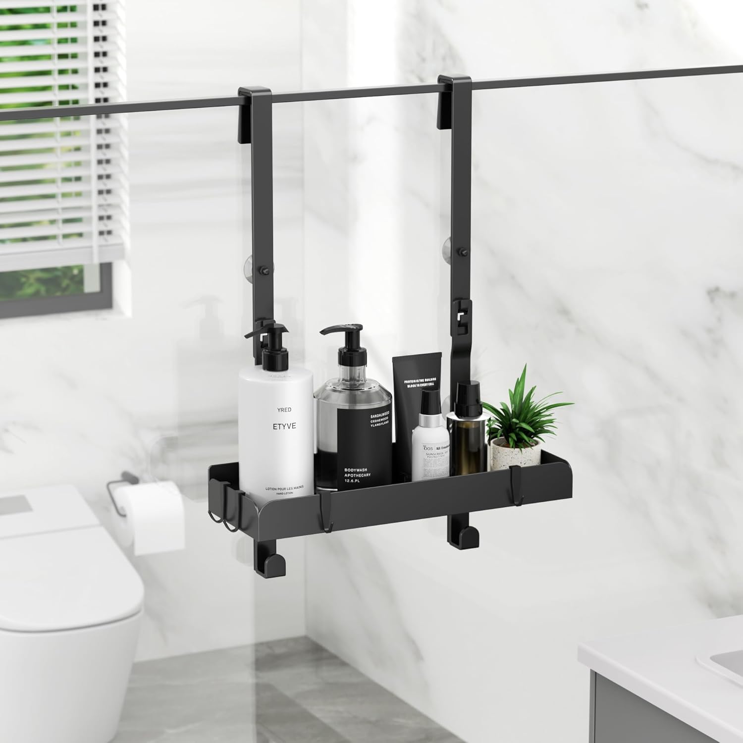 Thumbnail 6 de pickpiff Duschregal ohne Bohren mit 4 Haken, 31,2 x 10,5 cm – Duschablage zum Aufhängen