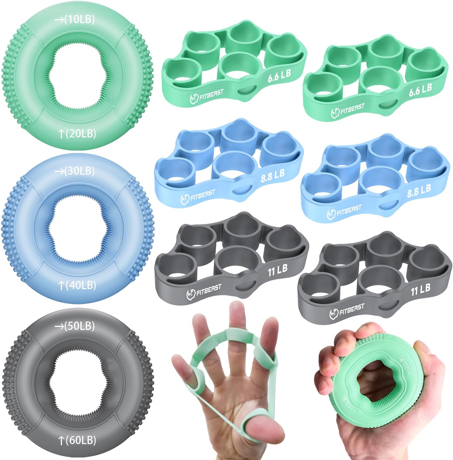 FitBeast Grip Strength Trainer 9-piece kit 🏋
