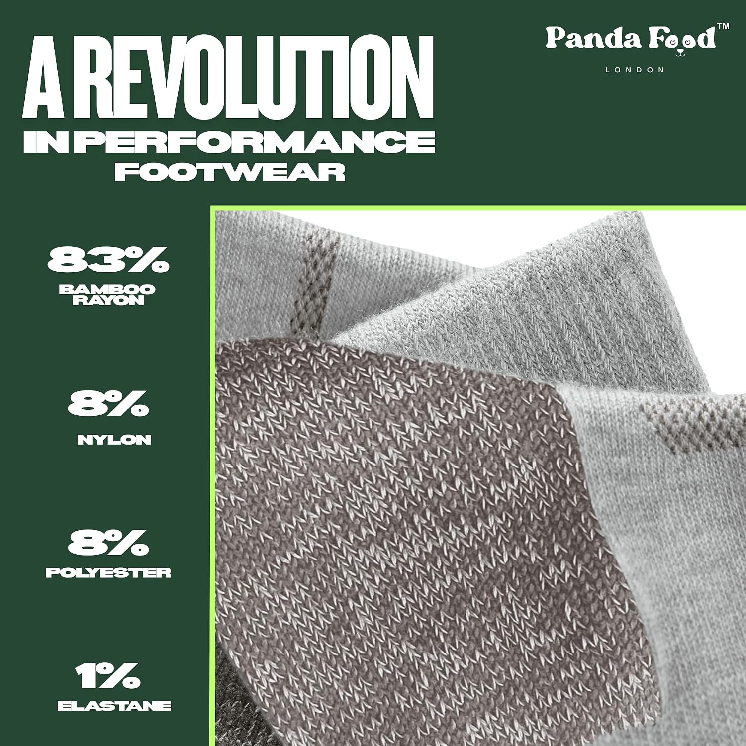 Thumbnail 6 de PANDA FOOD Premium Bamboo Outdoor Walking Socks (3 Pack) – Anti-Blister Warm, Breathable Unisex Cushion & Arch Support