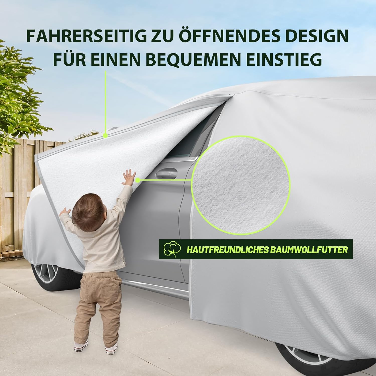 Thumbnail 3 de Favoto Autoabdeckung Vollgarage für Limousine 435–470 cm – Staub- und Wasserdicht, inkl. Transportbeutel