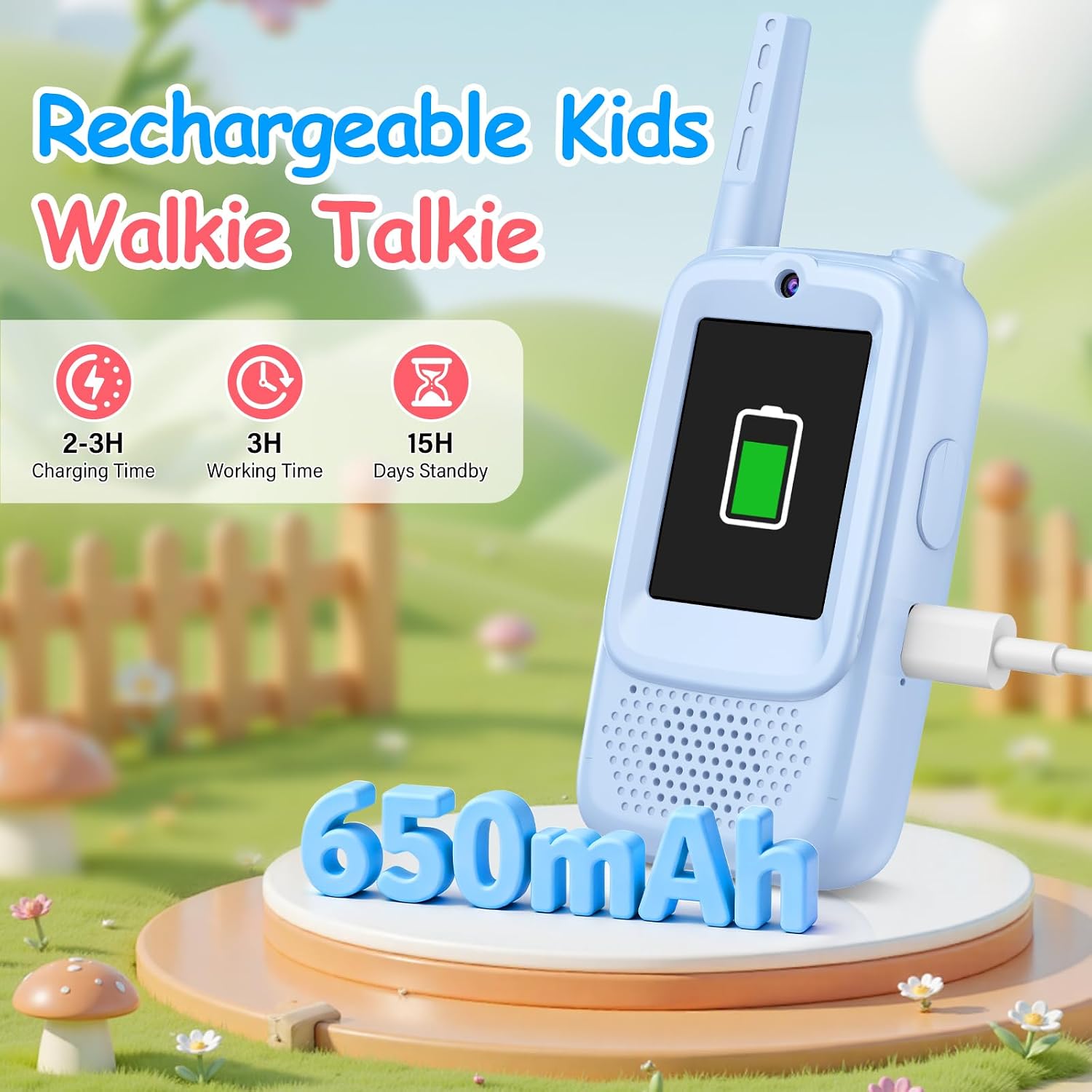 Thumbnail 4 de Video Walkie Talkie Kinder Set 2er 100 m