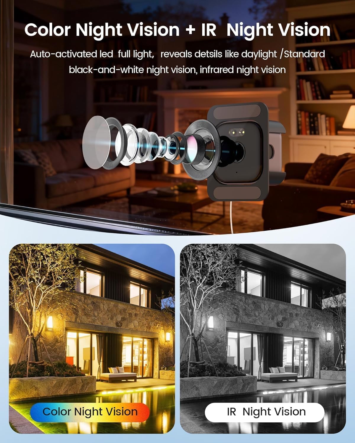 Thumbnail 6 de Aqash Window Security Camera 2 Pack: 2K 3MP, 5GHz WiFi, Night Vision for Looking Outside