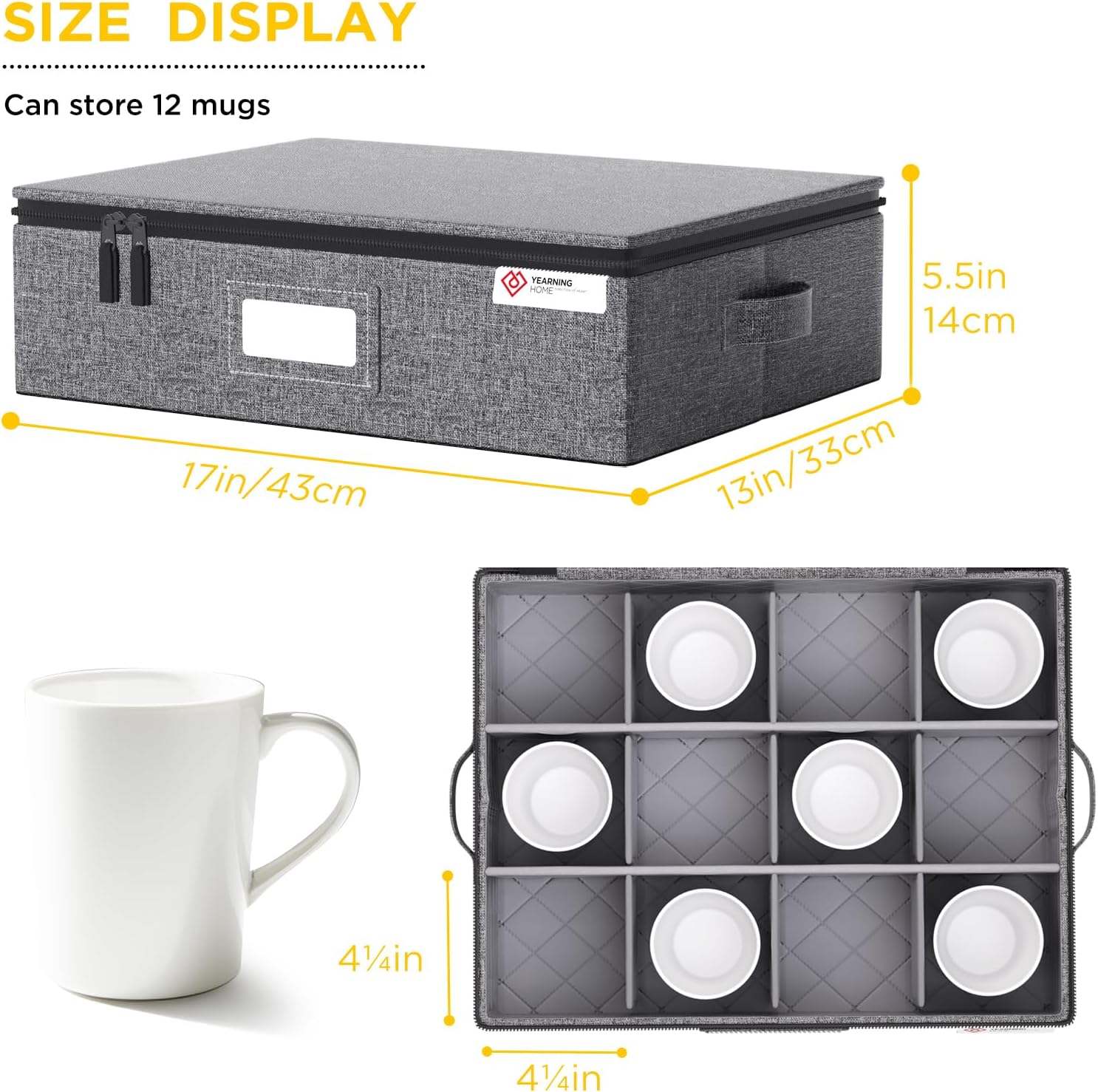 Thumbnail 1 de YearningHome 12-Cup Storage Box