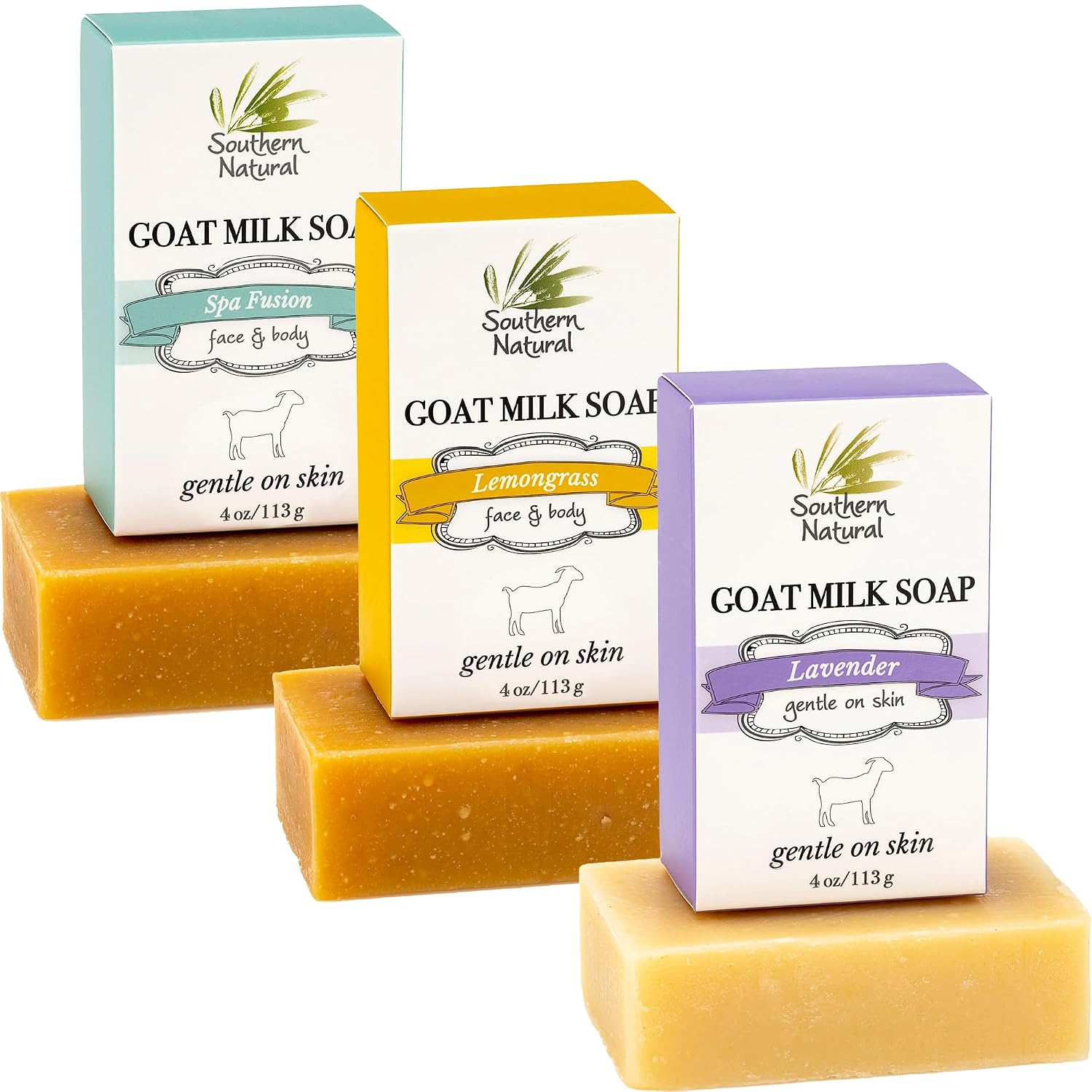 Thumbnail 6 de Southern Natural Goat Milk Soap Bar – Oatmeal Milk & Honey (3 Pack) for Dry, Sensitive Skin