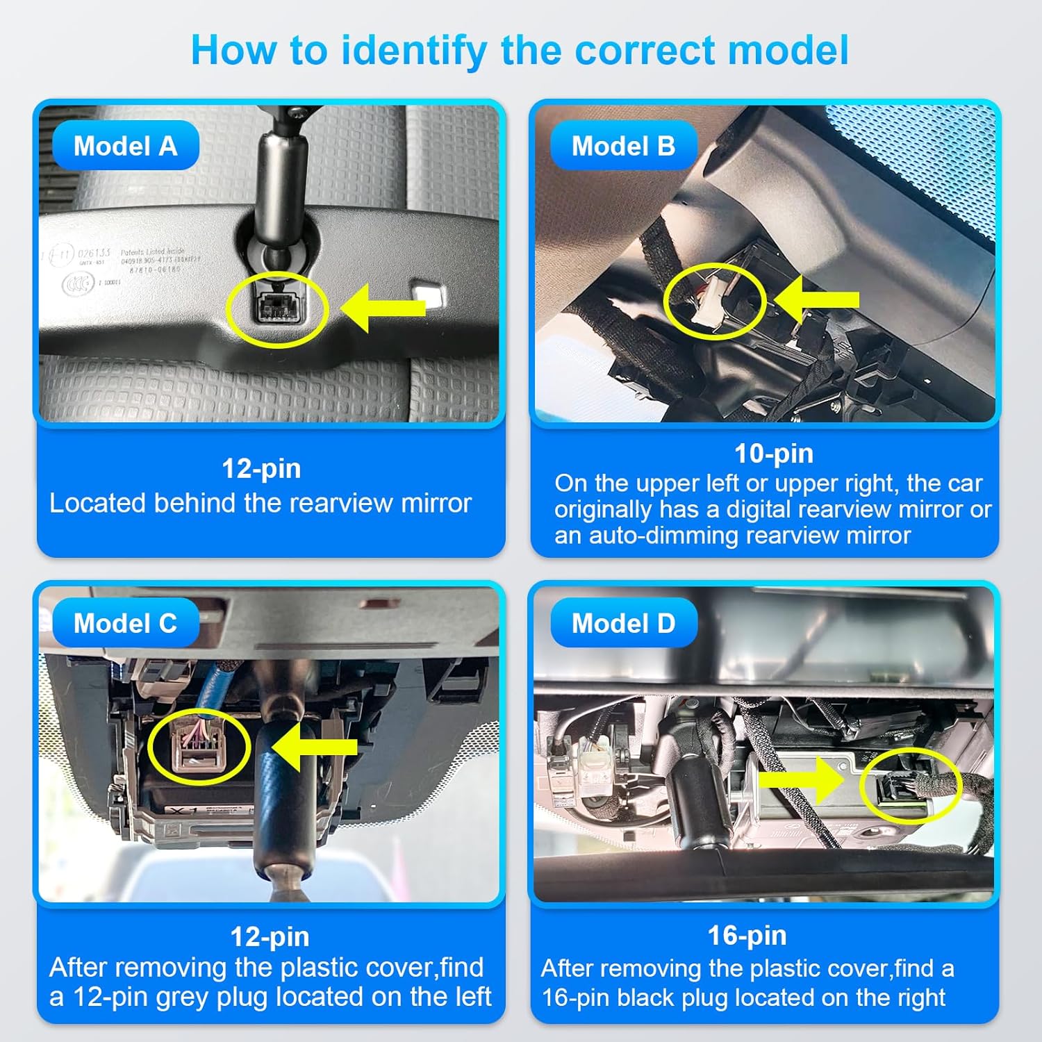 Thumbnail 3 de Mangoal Dashcam Power Adapter pour Toyota et Lexus — connecteur 16 broches et port d’assistance au maintien de voie (modèle D)