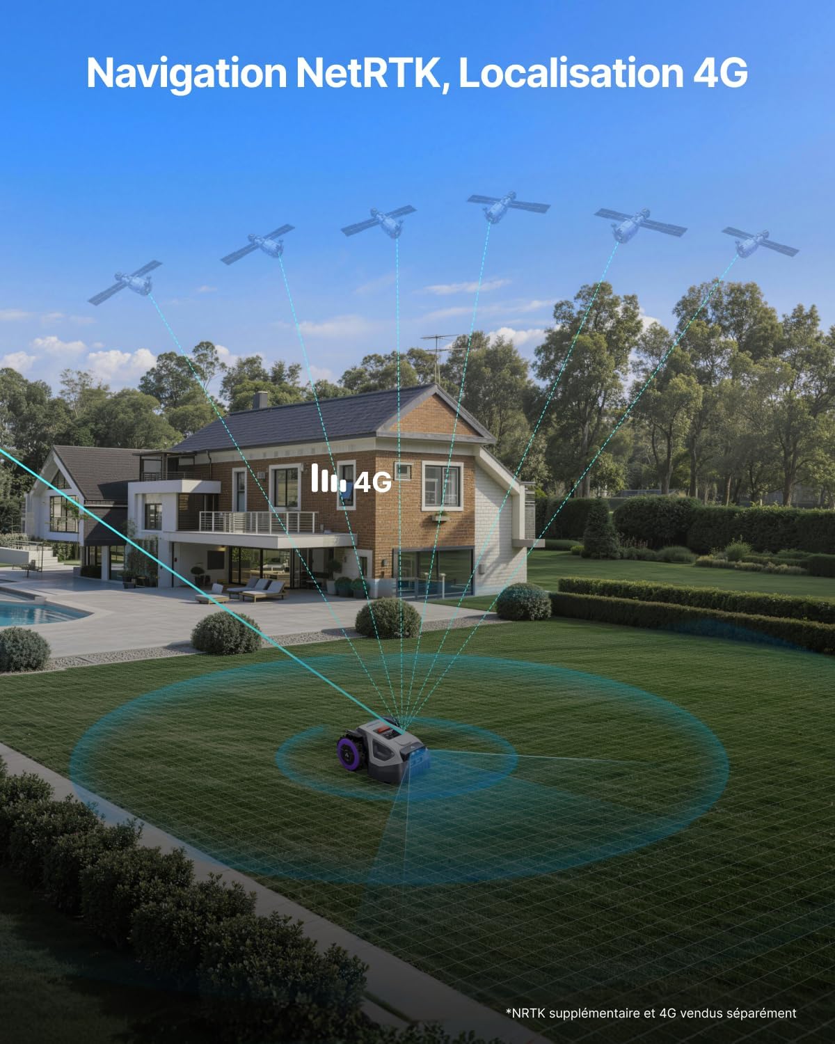 Thumbnail 3 de ANTH BOT Robot Tondeuse M5 – NetRTK, 500–700 m², 150 m²/h, Cartographie Automatique et IA