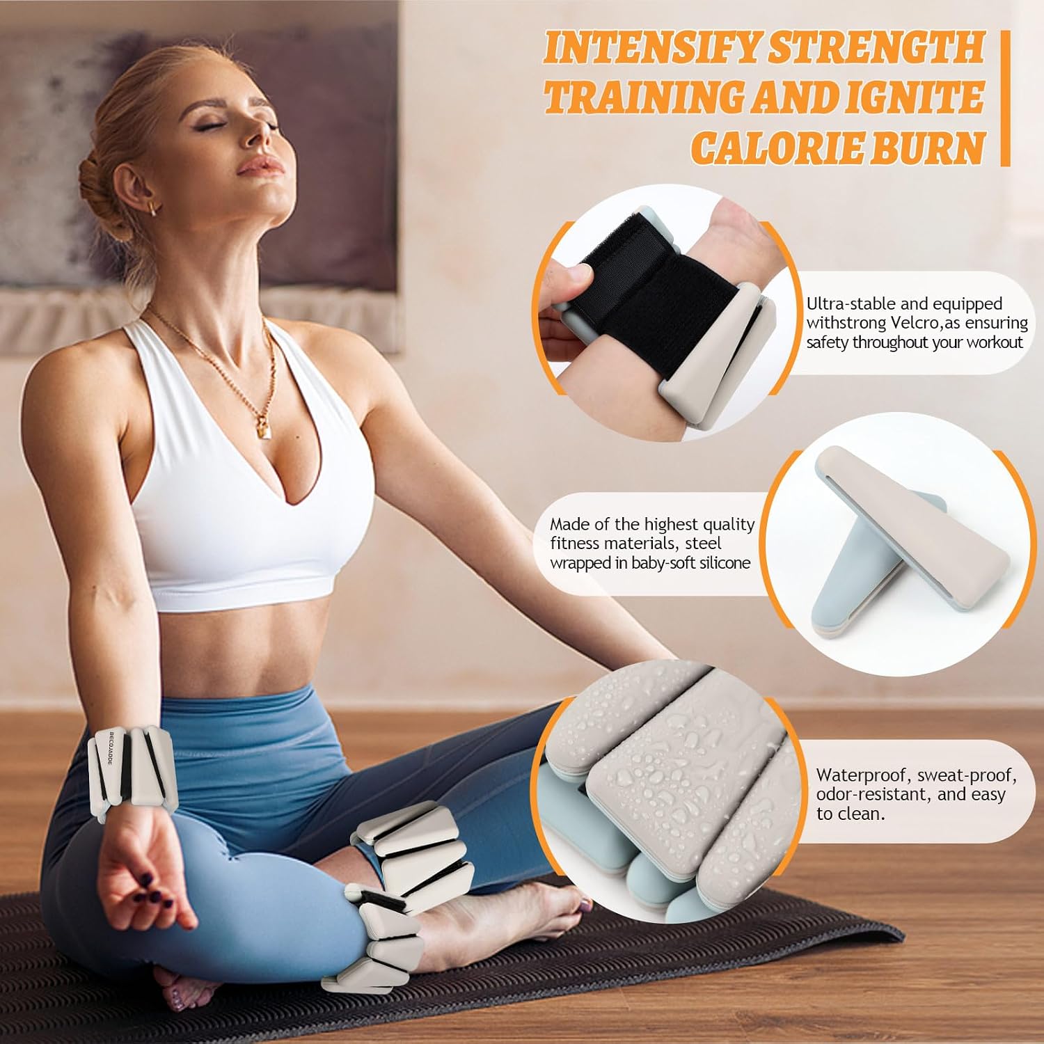 Thumbnail 2 de BECOJADDE Ankle Weights 1–3 lb Each