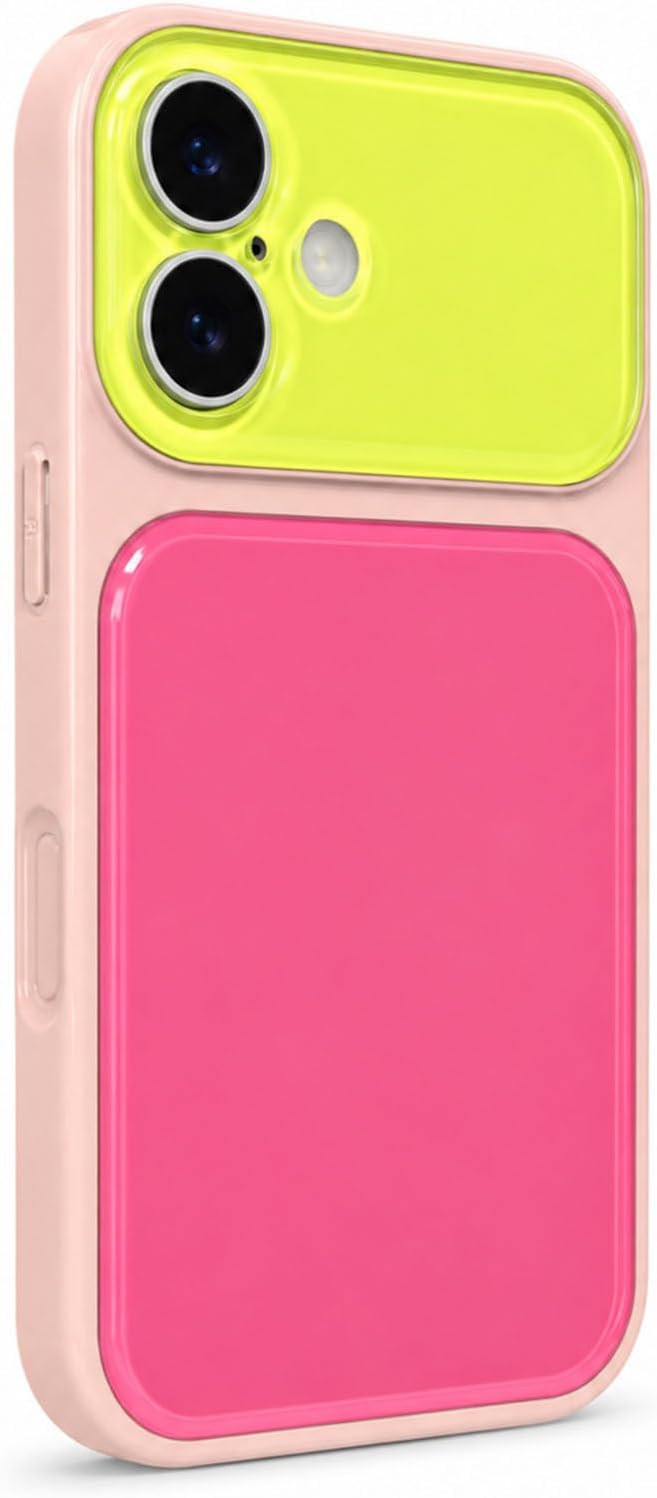 Thumbnail 1 de EKELYVIA iPhone 17 Case, Pink TPU with Contrast Colors and Raised Bezels