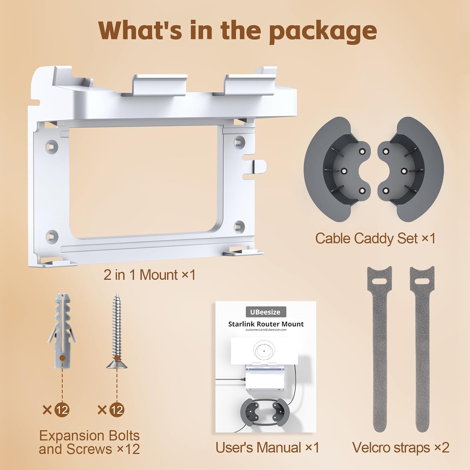 Thumbnail 6 de UBeesize Starlink Mount, Standard Router 3 Wall Mount with Cable Caddy