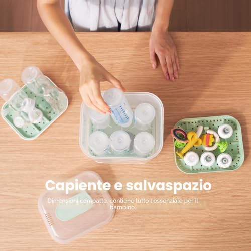 Detalle de Momcozy Sterilizzatore Biberon e Asciugatrice 4‑in‑1 Compatto a Vapore