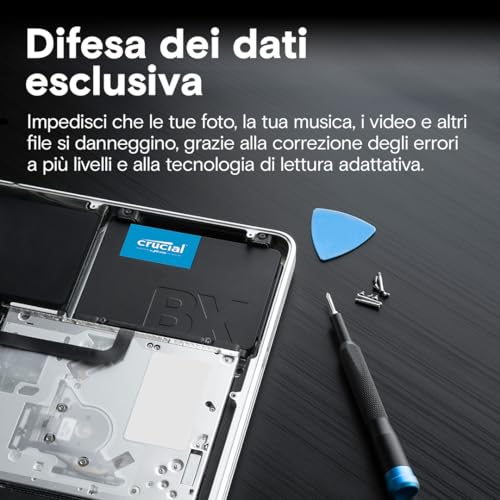 Detalle de Crucial BX500 1TB SSD SATA 2,5" - Prestazioni everyday per notebook e PC desktop