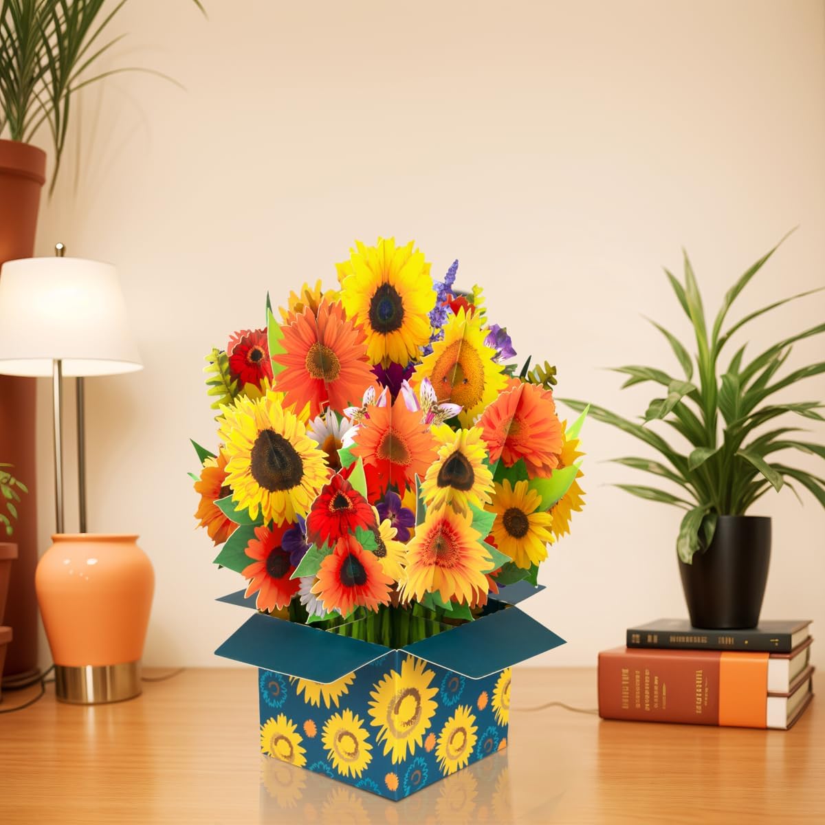 Thumbnail 3 de CNLITIHEKA Pop Up Sunflower Bouquet 3D Greeting Card (Get Well Soon / Birthday) with Envelop