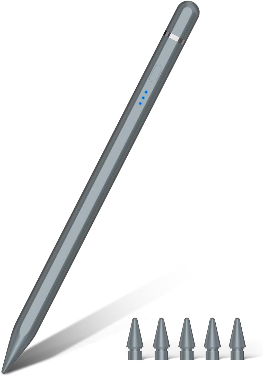 Pencil 1. Generation für iPad 2018–2026 – kompakter Stift mit Schnellladung und Magnetfunktion (Grau)
