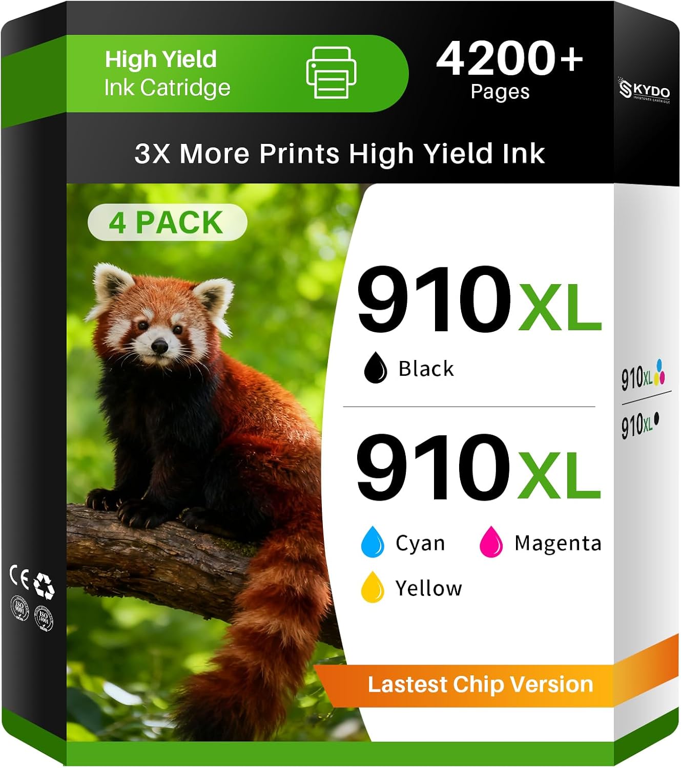 Detalle de Skydo 910XL Compatible Ink Cartridge Combo Pack, Black and Colour
