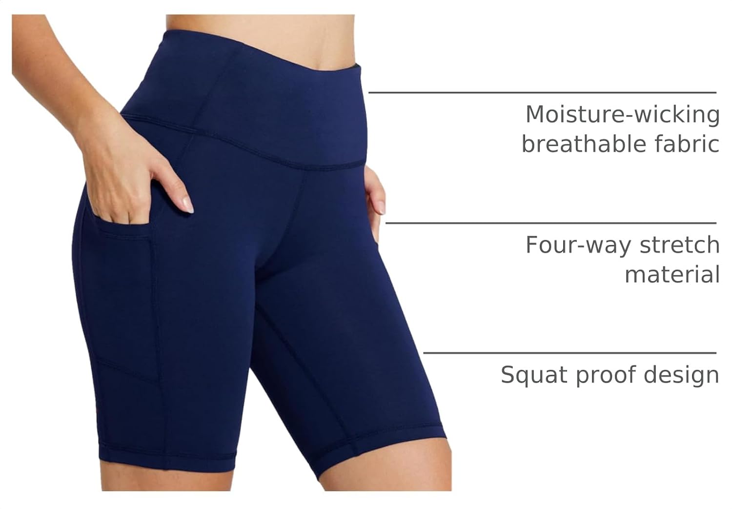 Detalle 2 de Baleaf Women’s High-Waist Biker Shorts 5"/8"/3"💪