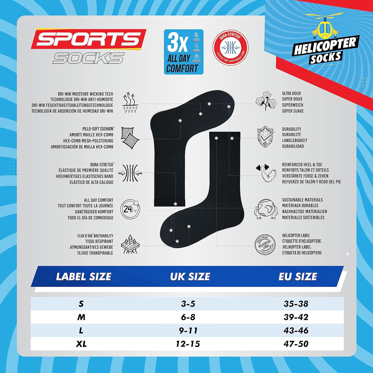 Thumbnail 3 de SOXCO 10 Paia Calzini Uomo Sportivi Spugna