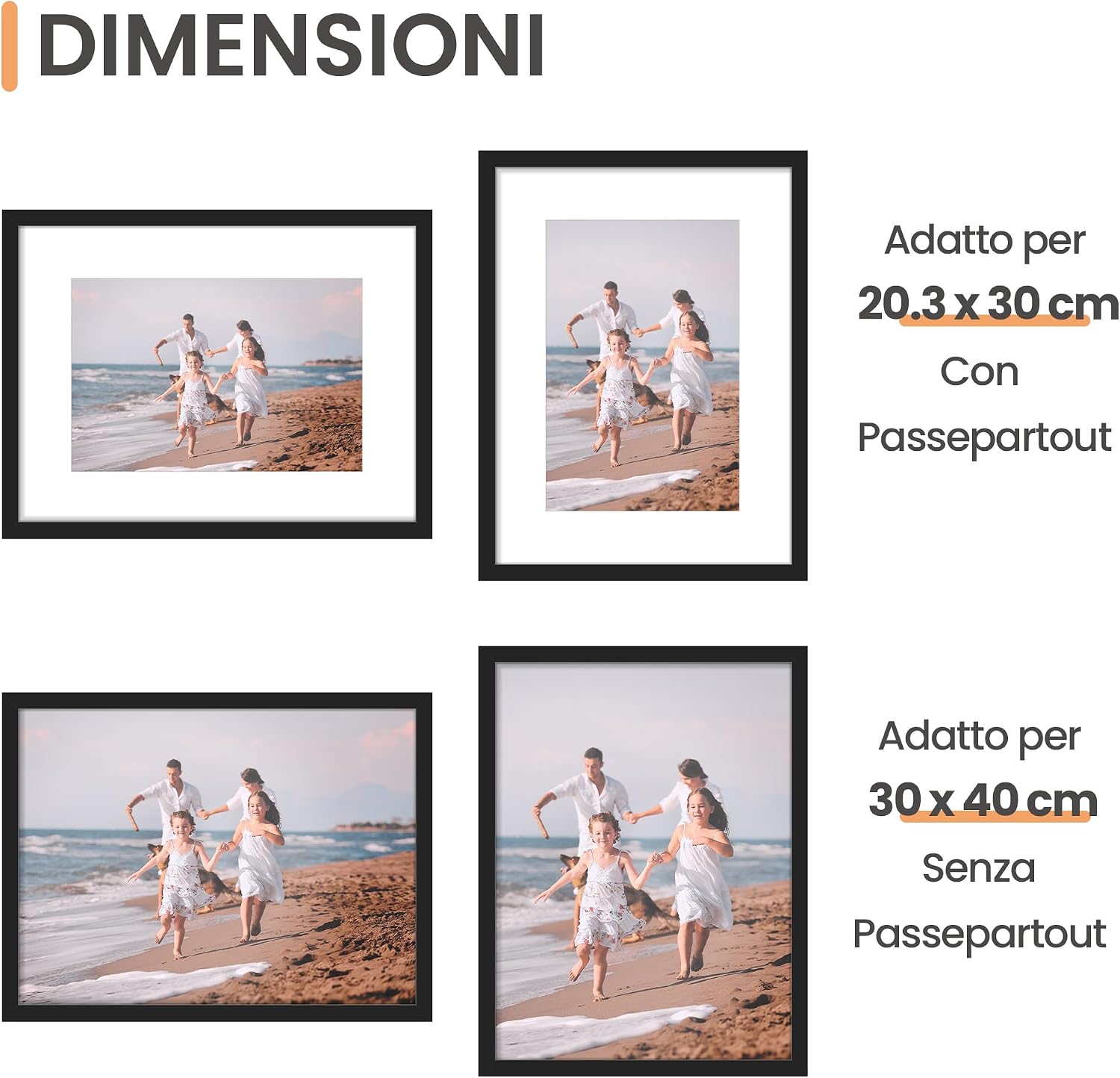 Detalle 2 de upsimples Cornice 30x40 confezione 3