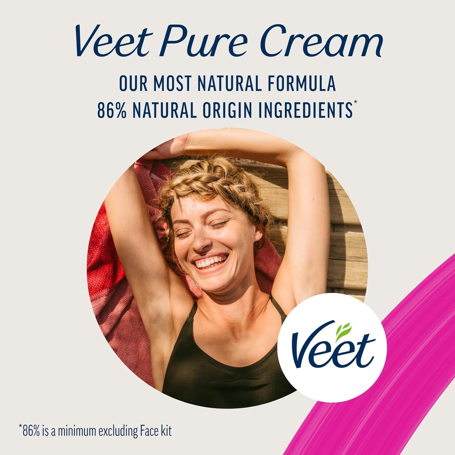 Detalle de Veet Pure Sensitive Hair Removal Cream 200 ml for Legs, Bikini Line and More