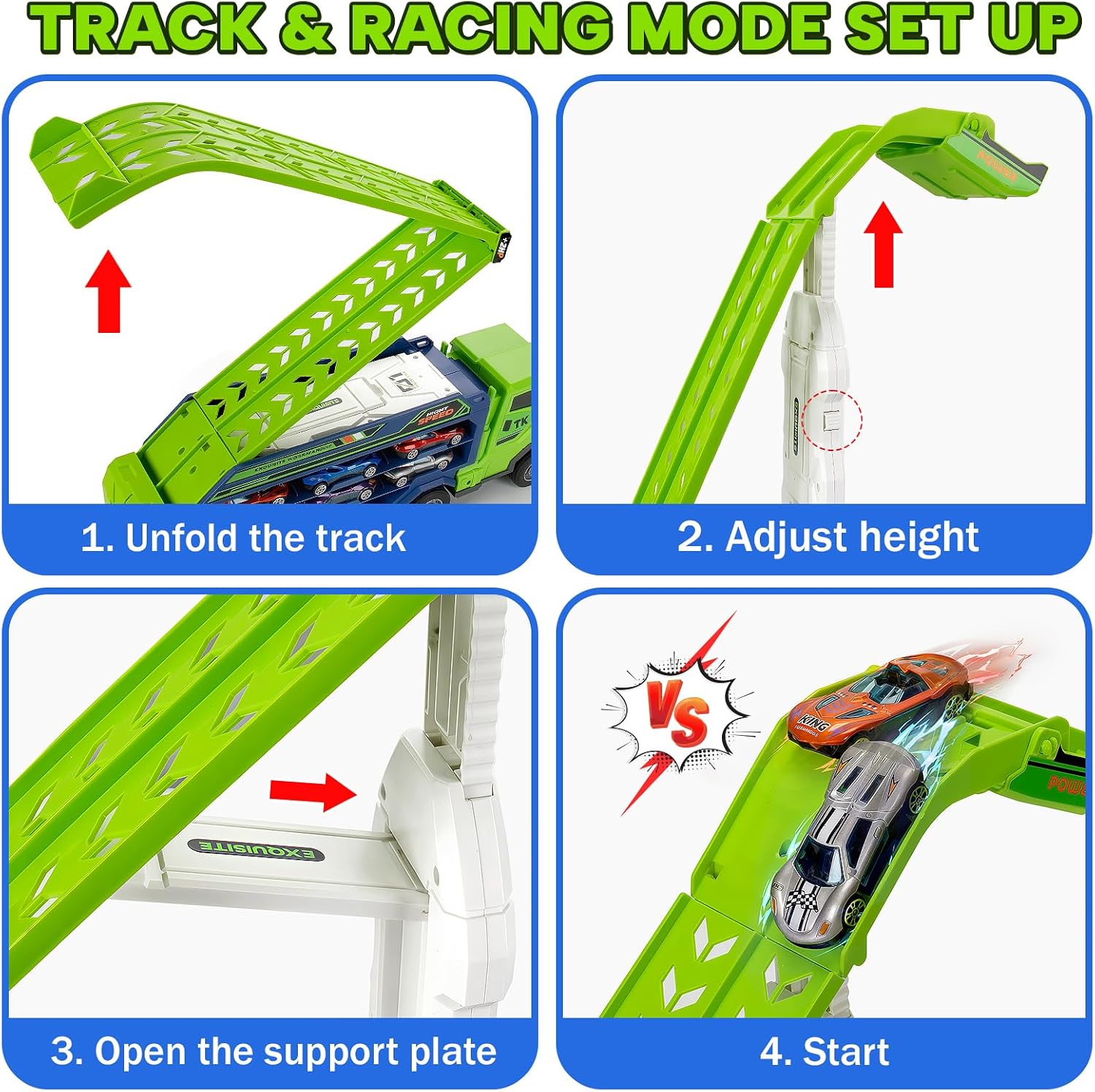 Thumbnail 3 de Kids Carrier Truck Race Set