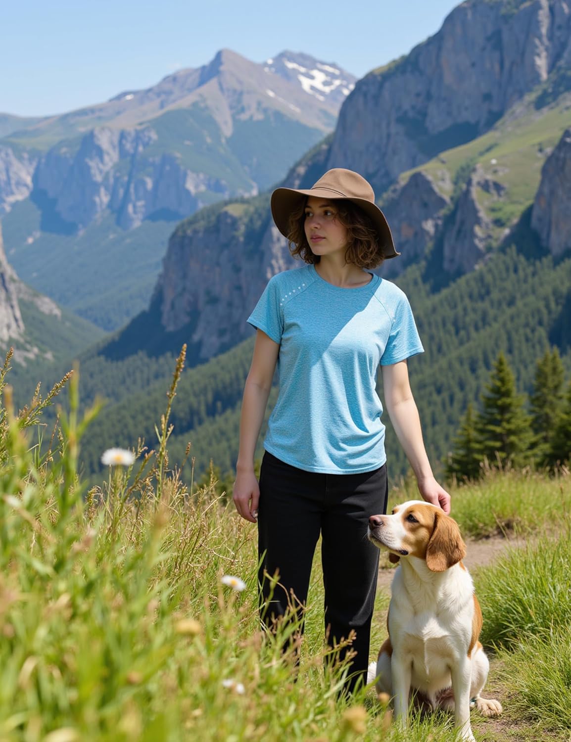Thumbnail 4 de Gyabnw T-shirt de sport femme à manches courtes col rond – tissu respirant et séchage rapide